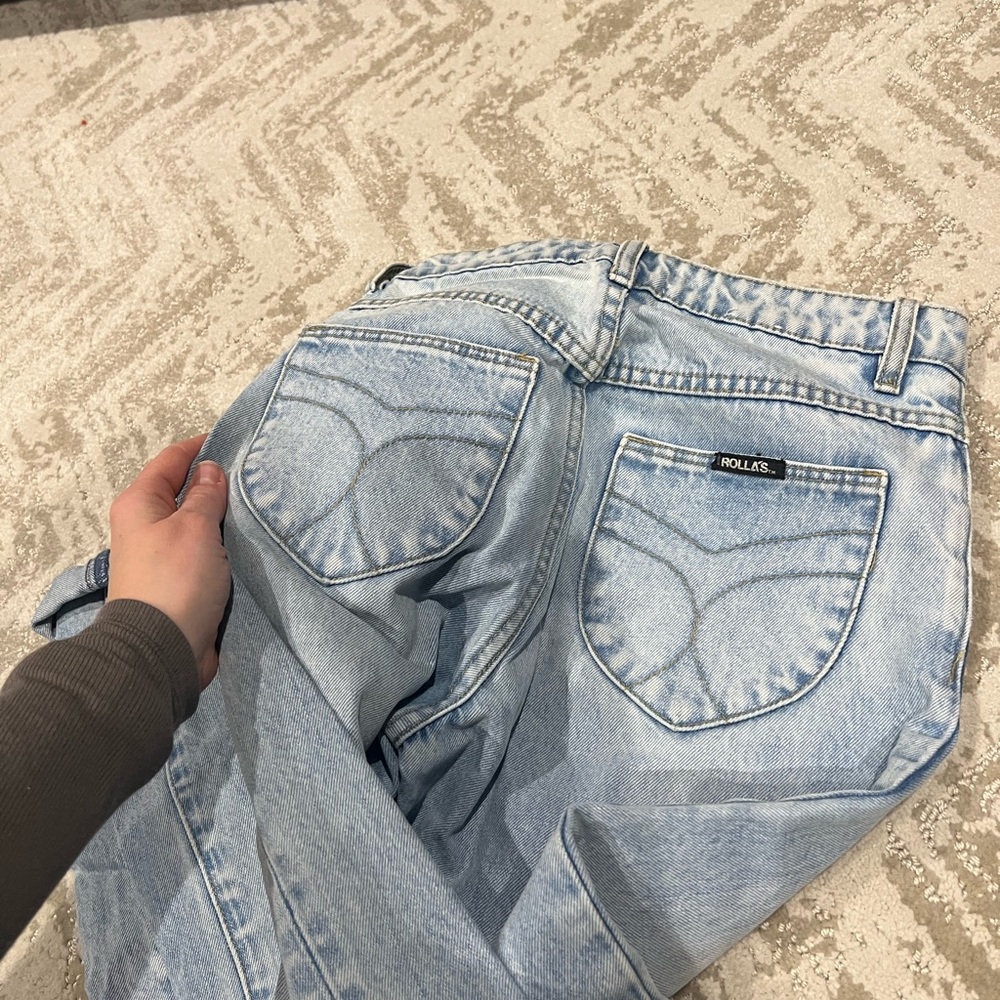 Rolla's Sky Blue Straight Leg Jeans - Picture 6 of 7